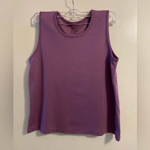 BUNDLE- L.L. Bean 100% Supima Cotton Tank Tops- Pink & Purple Size Small Petite - Picture 8 of 13